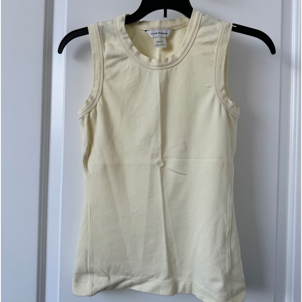 Club Monaco light yellow crew neck tank